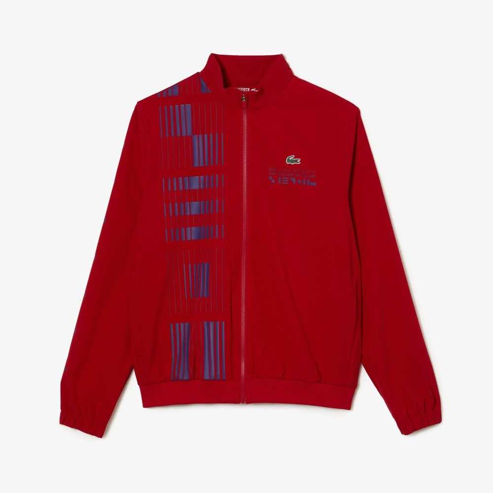 Lacoste SPORT x Novak Djokovic Track Jacket Red / Purple | YLA-182634