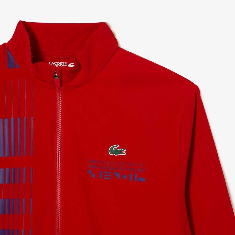 Lacoste SPORT x Novak Djokovic Track Jacket Red / Purple | YLA-182634