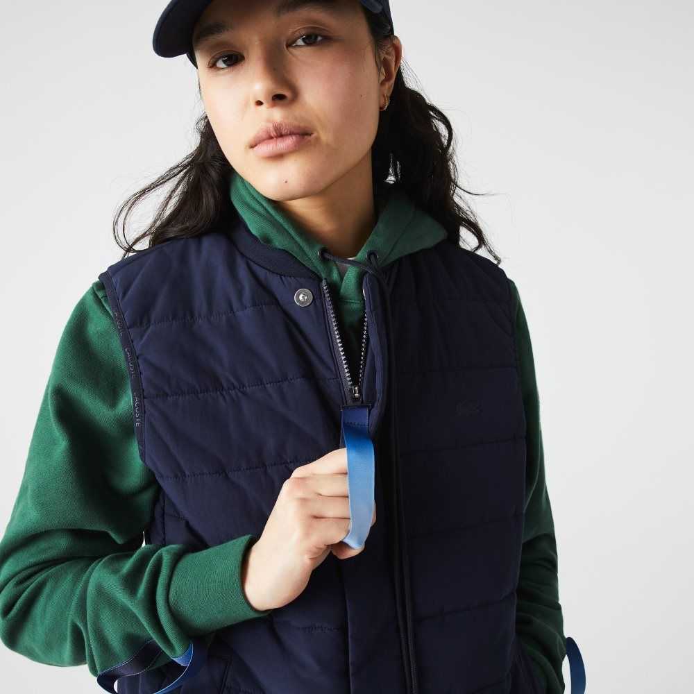 Lacoste SPORT x Theo Curin Vest Jacket Navy Blue / Blue | YOI-523704