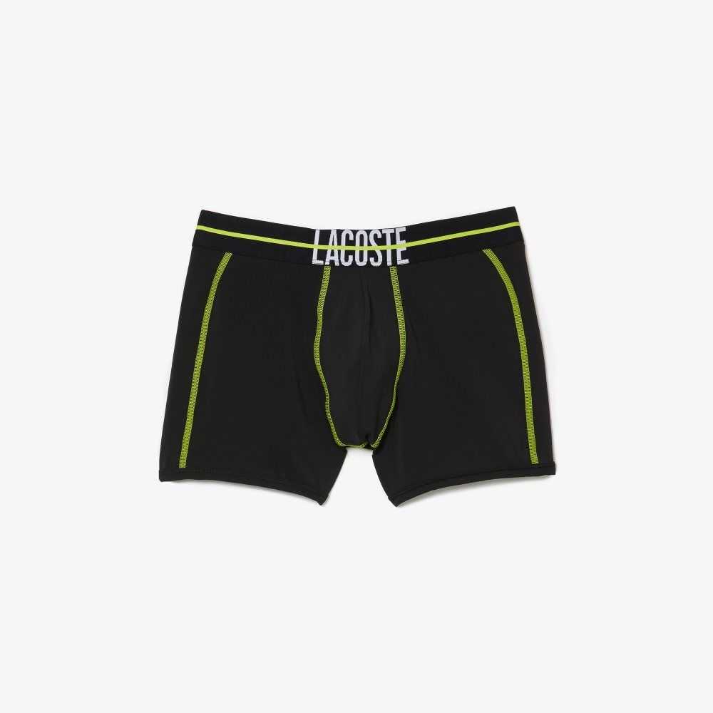 Lacoste Seamless Jersey Trunk Black / Yellow | WHK-674508