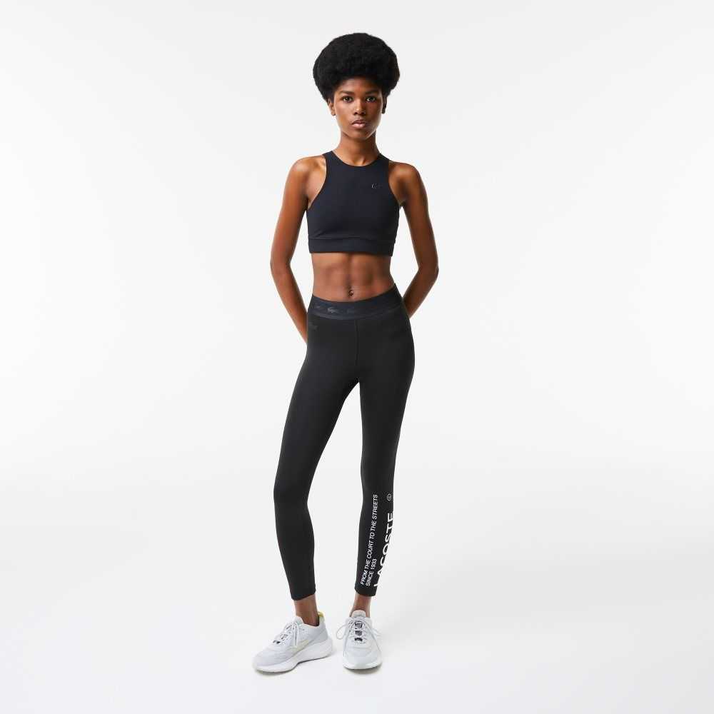 Lacoste Seamless Sports Bra Black | TVZ-150367