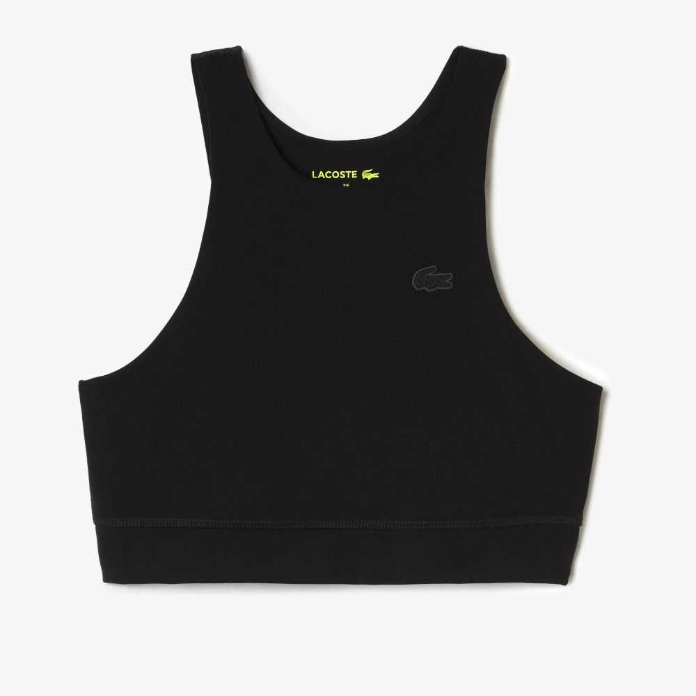 Lacoste Seamless Sports Bra Black | TVZ-150367