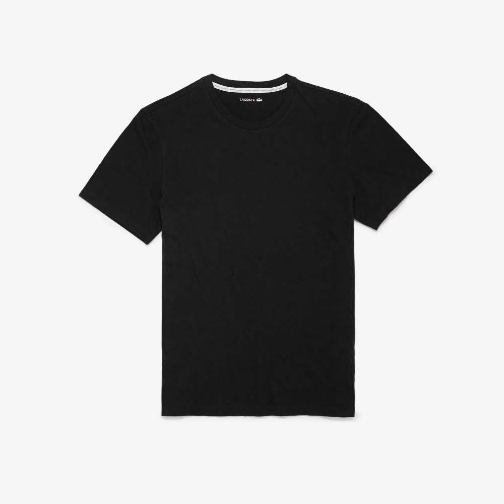 Lacoste Short Sleeve Lounge T-Shirt Black | WUN-071649