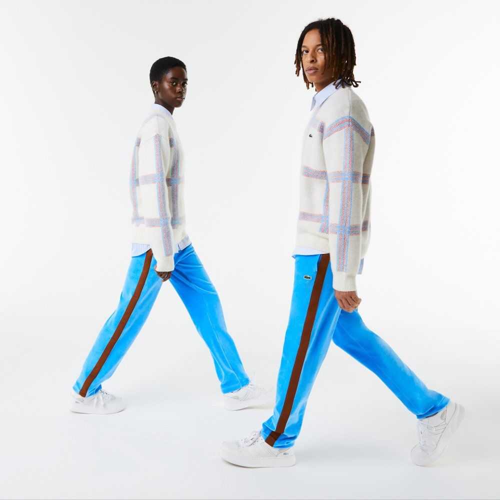 Lacoste Side Contrast Band Trackpants Blue | OHU-856047