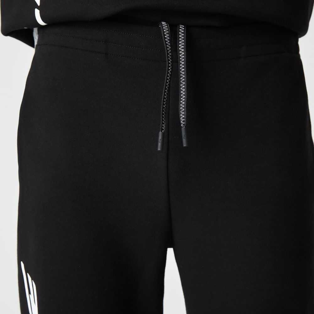 Lacoste Slim Fit Branded Trackpants Black | WTA-645189