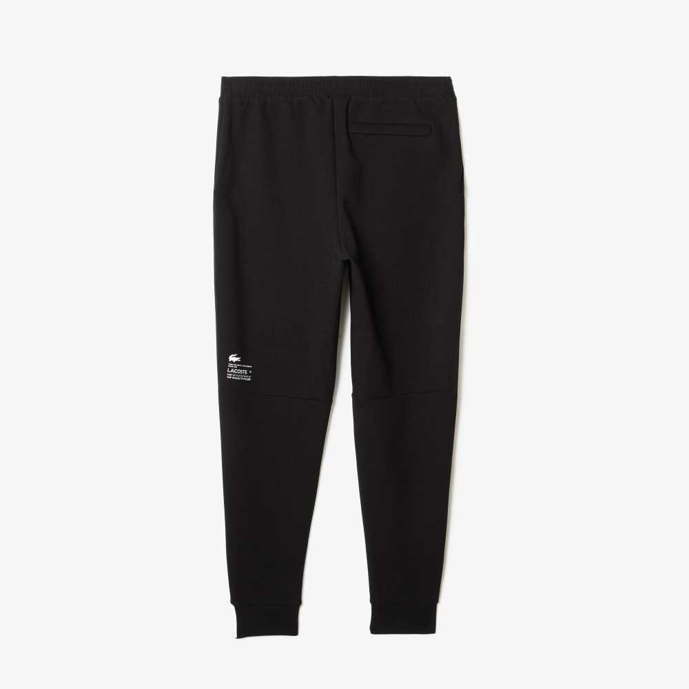 Lacoste Slim Fit Branded Trackpants Black | WTA-645189