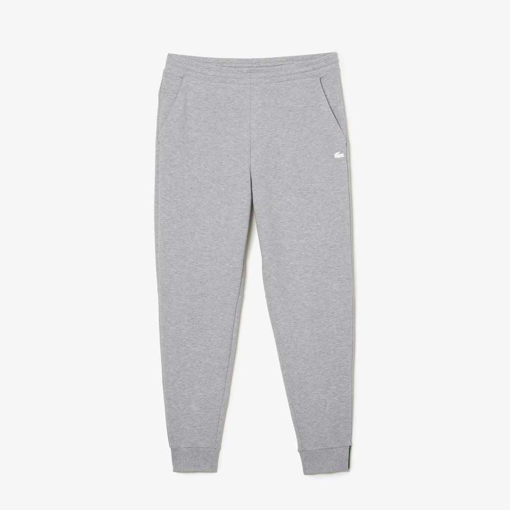 Lacoste Slim Fit Heathered Cotton Blend Tracksuit Pants Grey Chine | ERC-724986