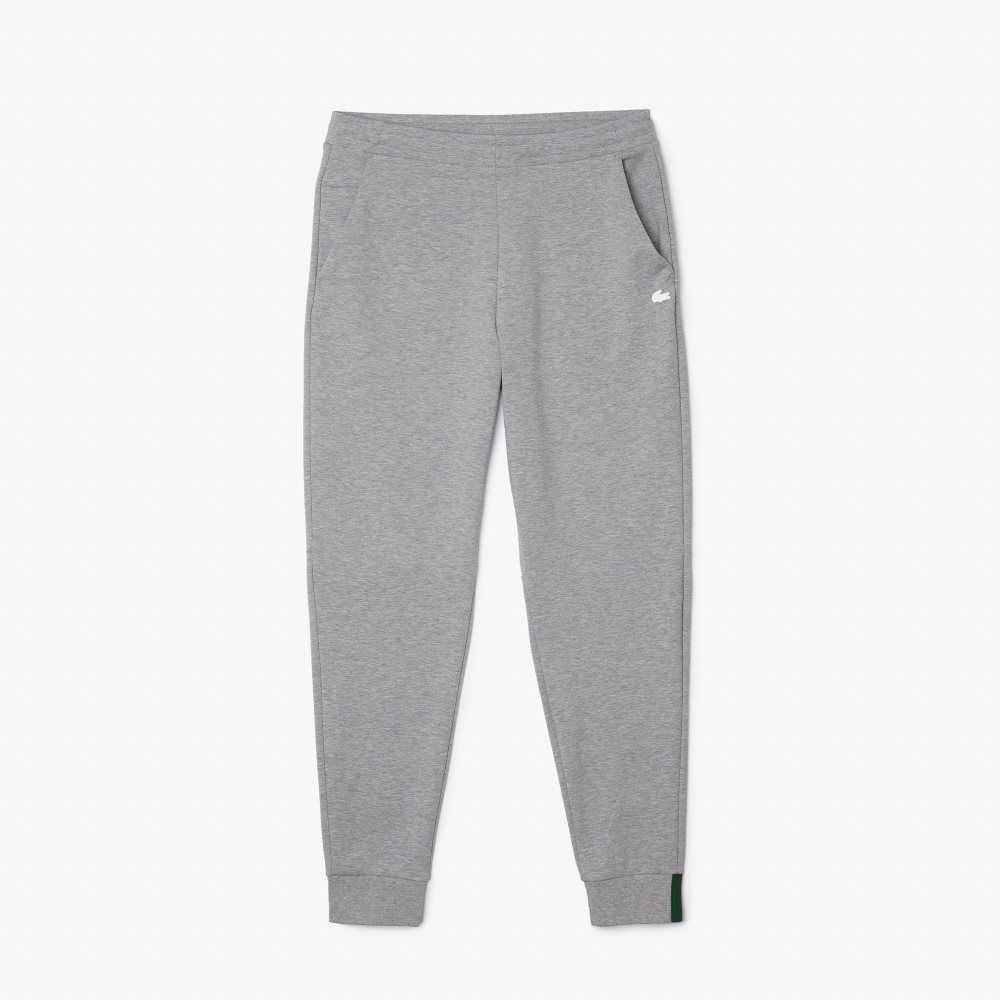 Lacoste Slim Fit Heathered Cotton Blend Tracksuit Pants Grey Chine | JBN-189206