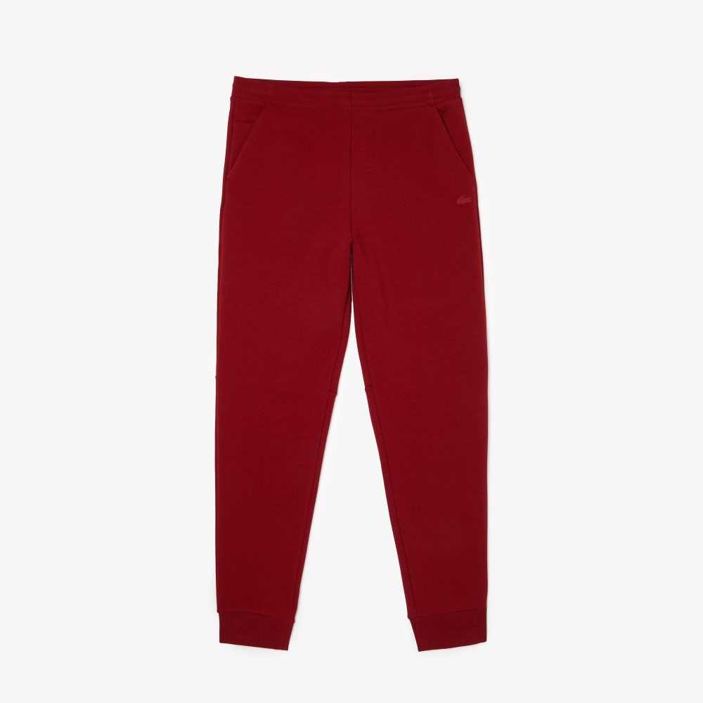 Lacoste Slim Fit Heathered Cotton Blend Tracksuit Pants Bordeaux | NPZ-675492