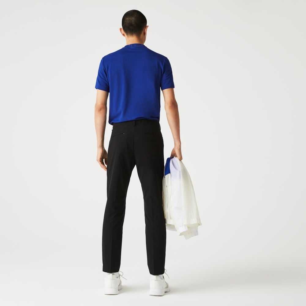 Lacoste Slim Fit Light Water-Resistant Chinos Black | IQB-246317