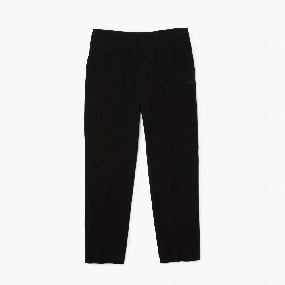 Lacoste Slim Fit Light Water-Resistant Chinos Black | IQB-246317