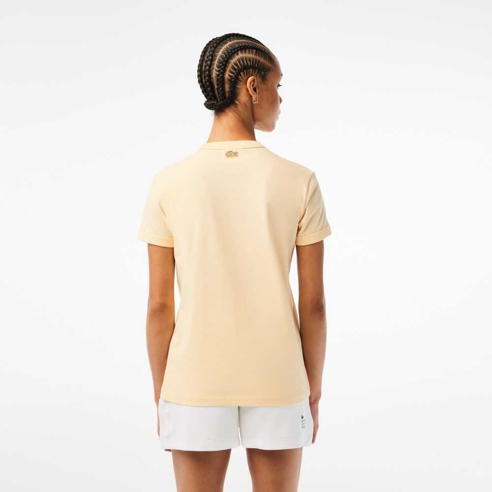 Lacoste Slim Fit Organic Cotton Jersey T-Shirt Yellow | HEL-096523