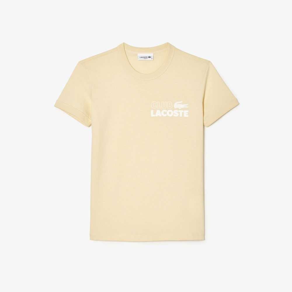 Lacoste Slim Fit Organic Cotton Jersey T-Shirt Yellow | HEL-096523