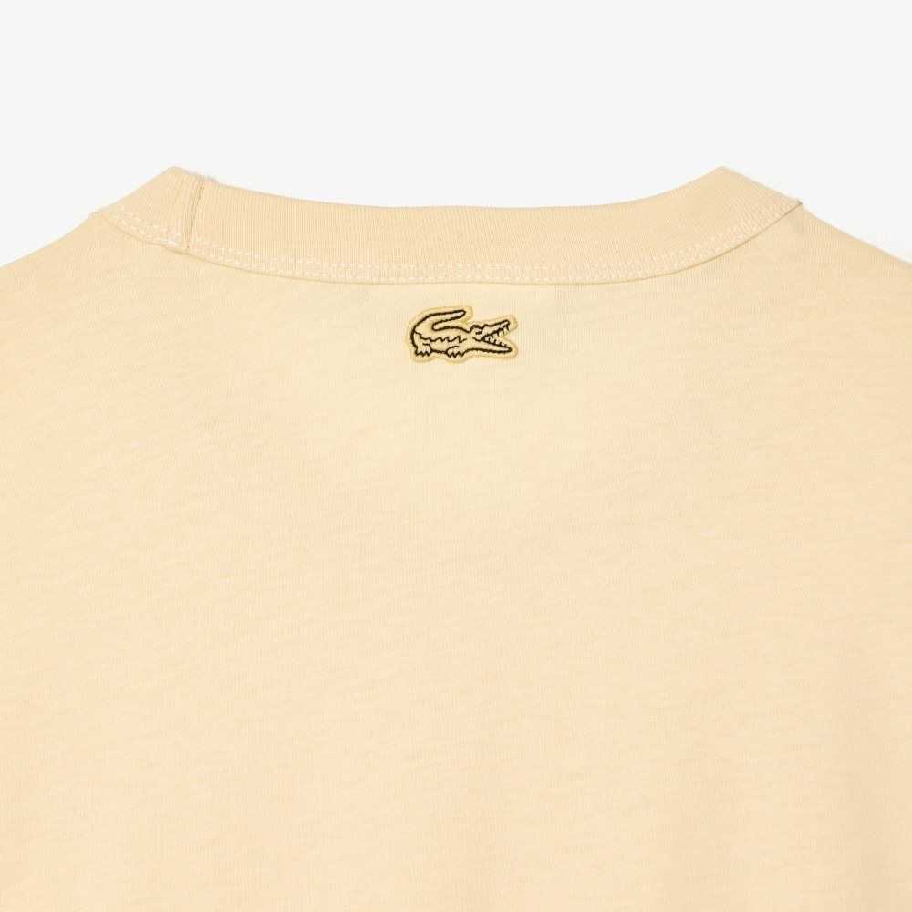 Lacoste Slim Fit Organic Cotton Jersey T-Shirt Yellow | HEL-096523