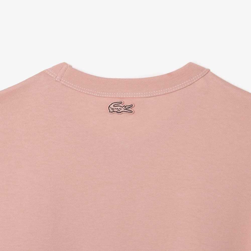 Lacoste Slim Fit Organic Cotton Jersey T-Shirt Light Pink | MOC-805471