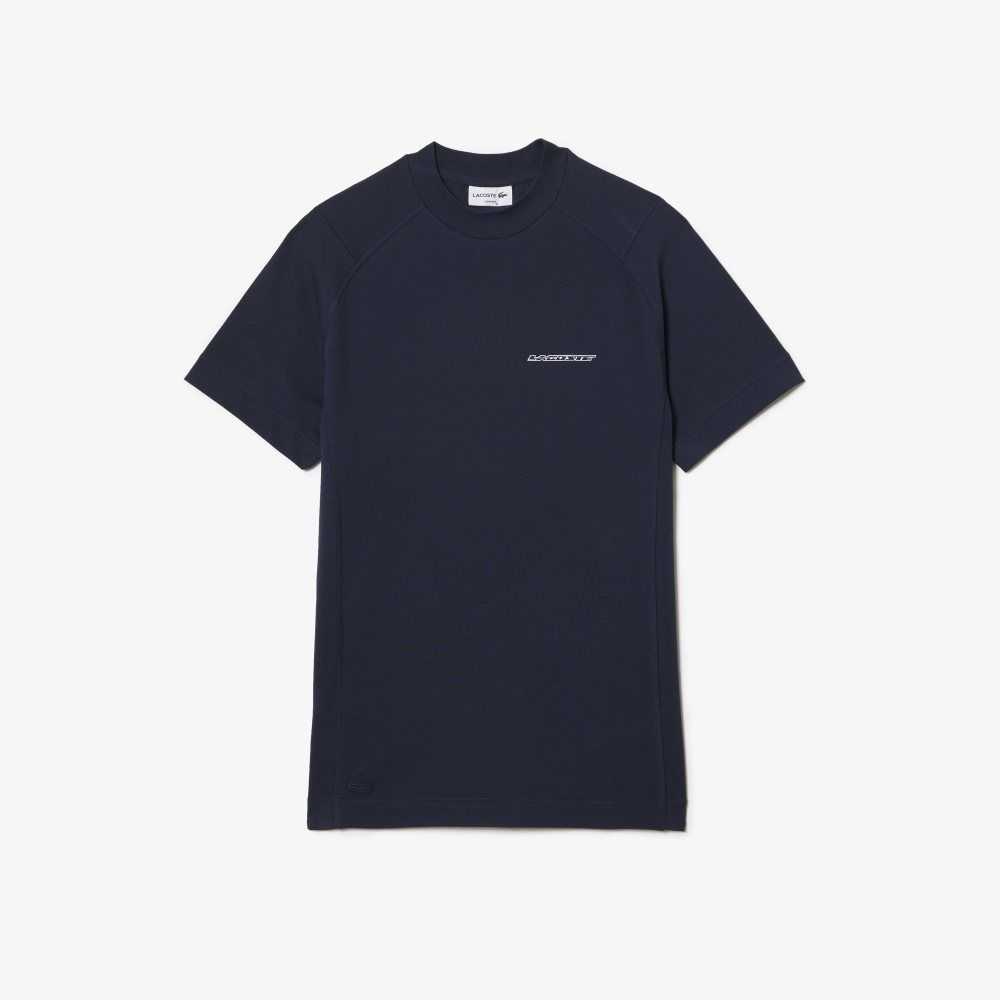 Lacoste Slim Fit Organic Cotton Pique T-Shirt Blue | HUA-715209