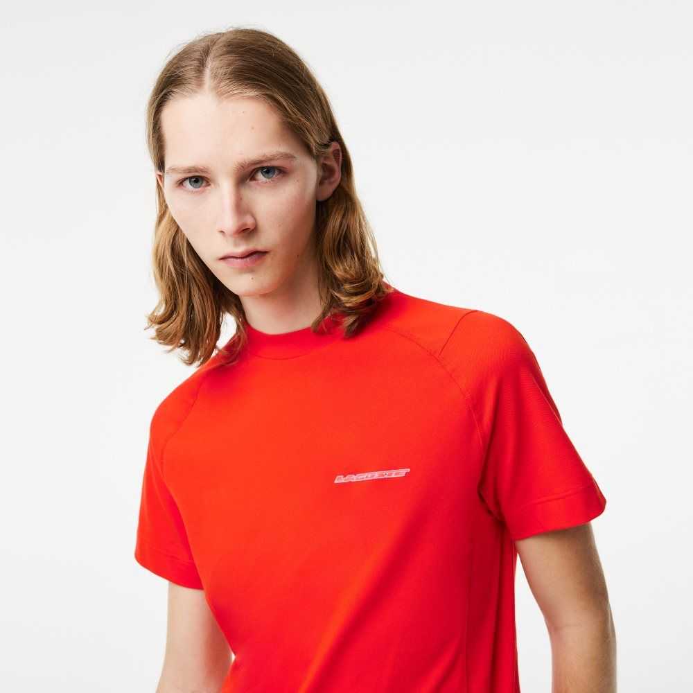 Lacoste Slim Fit Organic Cotton Pique T-Shirt Red | UTK-563829