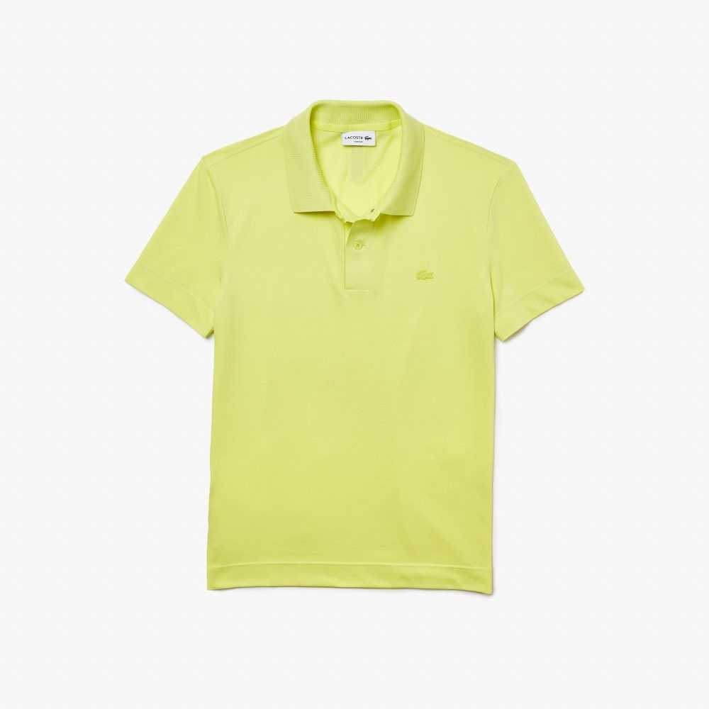 Lacoste Slim Fit Organic Stretch Cotton Pique Polo Flashy Yellow | UMS-681329