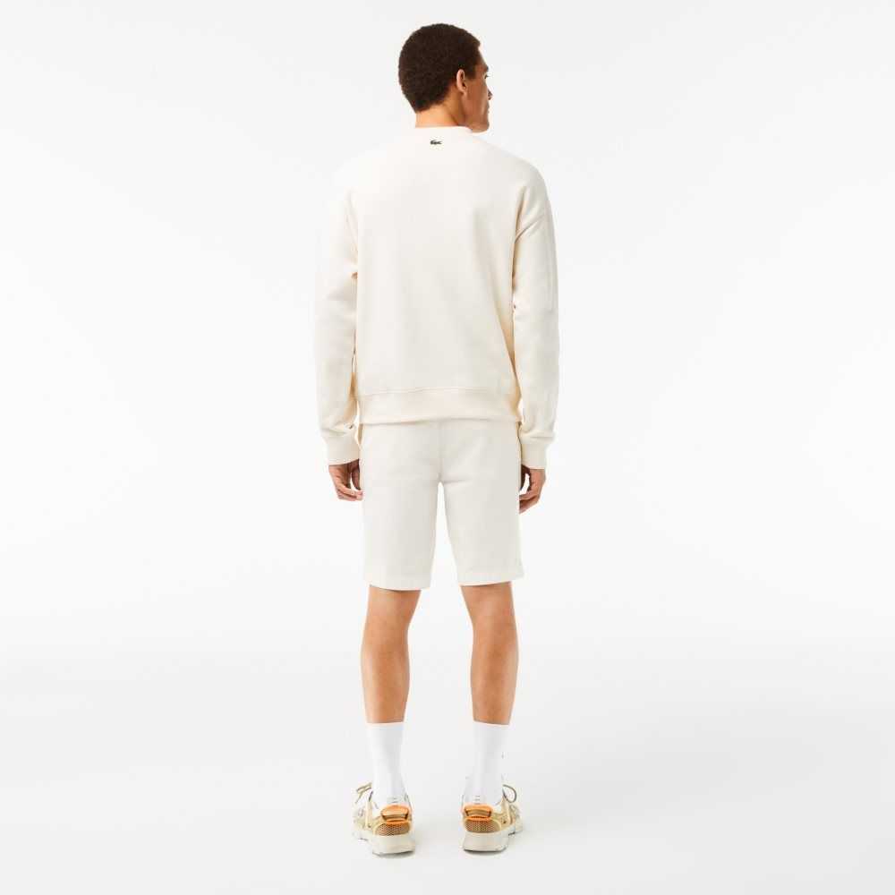 Lacoste Slim Fit Stretch Cotton Bermuda Shorts White | NDK-279145