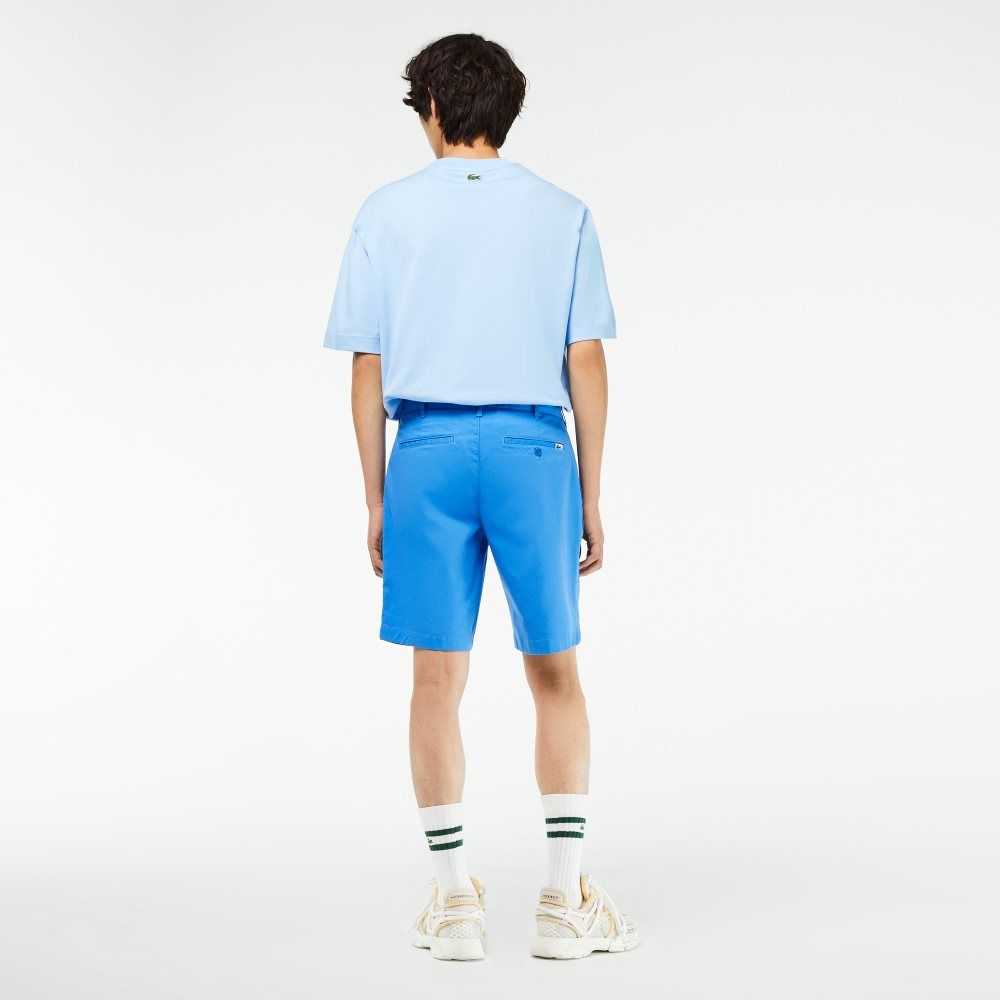 Lacoste Slim Fit Stretch Cotton Bermuda Shorts Blue | SYD-541096