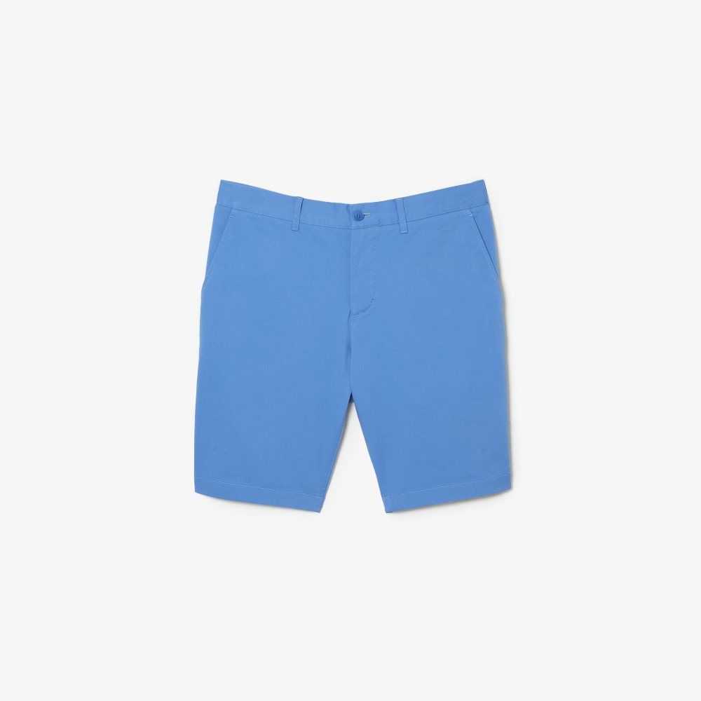 Lacoste Slim Fit Stretch Cotton Bermuda Shorts Blue | SYD-541096