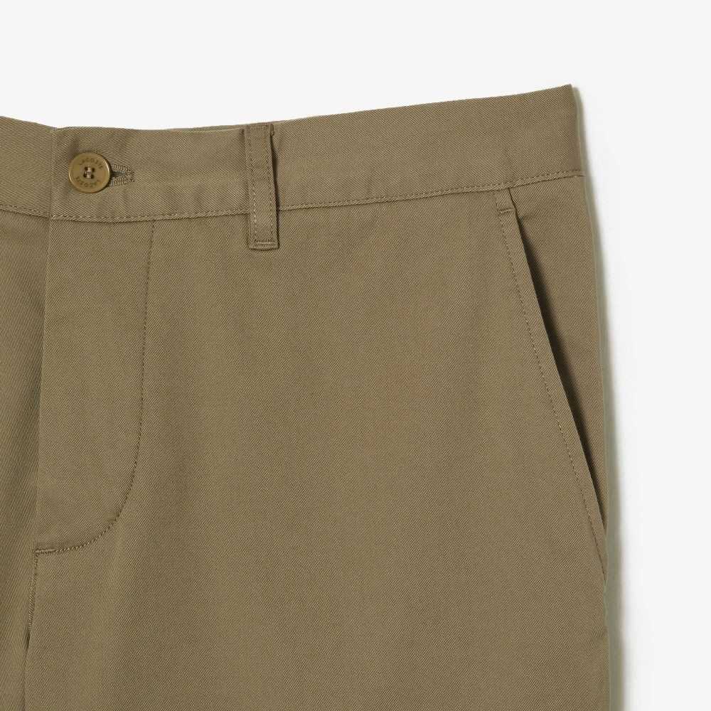 Lacoste Slim Fit Stretch Cotton Bermuda Shorts Beige | UIE-183956