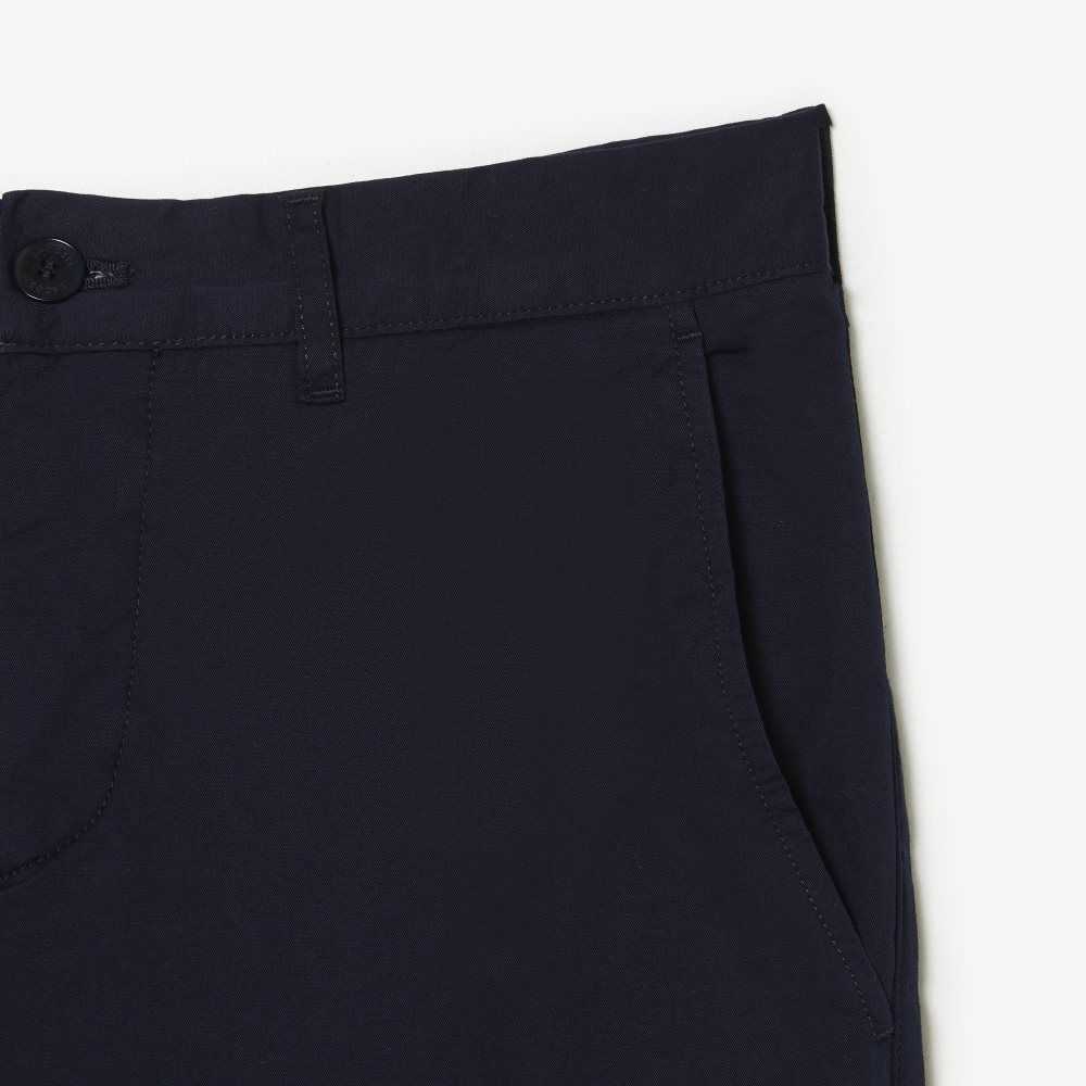 Lacoste Slim Fit Stretch Cotton Chinos Navy Blue | YTB-495320