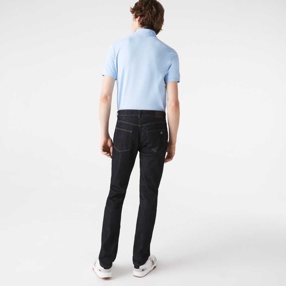 Lacoste Slim Fit Stretch Cotton Denim Pants Blue | BWC-598041