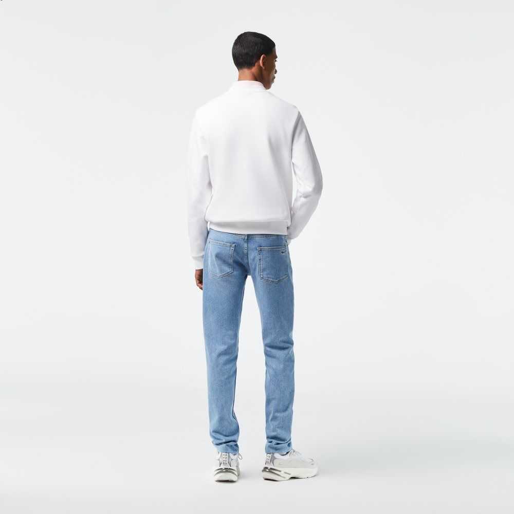 Lacoste Slim Fit Stretch Cotton Denim Pants Blue | YAE-685497