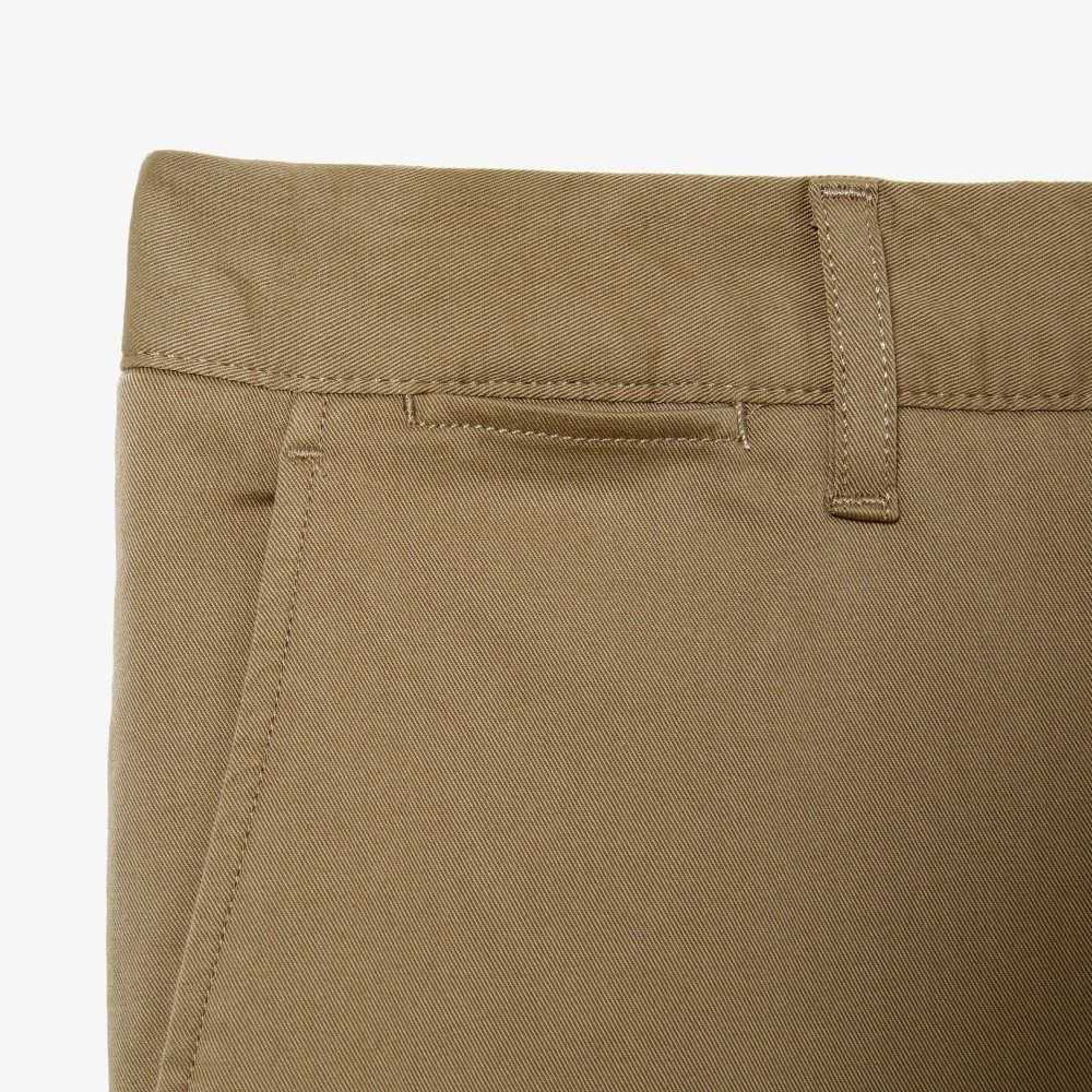 Lacoste Slim Fit Stretch Cotton Pants Beige | RLE-798104