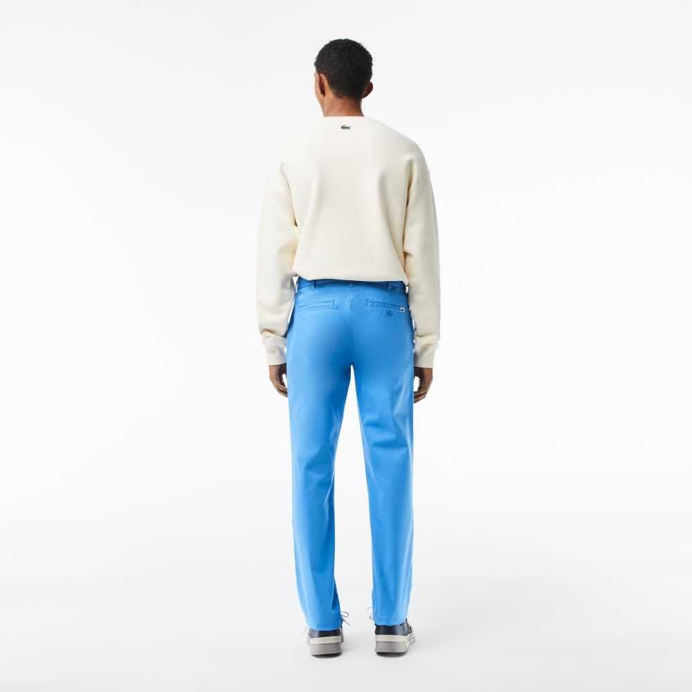 Lacoste Slim Fit Stretch Cotton Pants Blue | SQB-812354