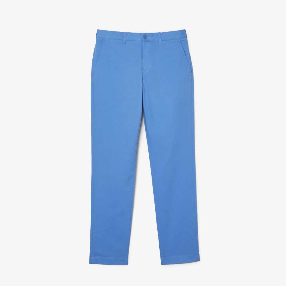 Lacoste Slim Fit Stretch Cotton Pants Blue | SQB-812354