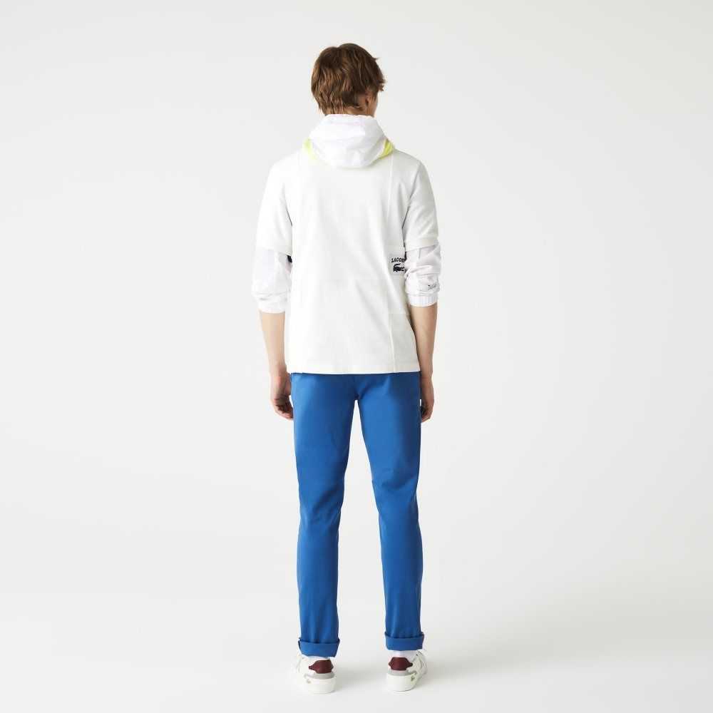 Lacoste Slim Fit Stretch Cotton Pants Blue | XQA-407362