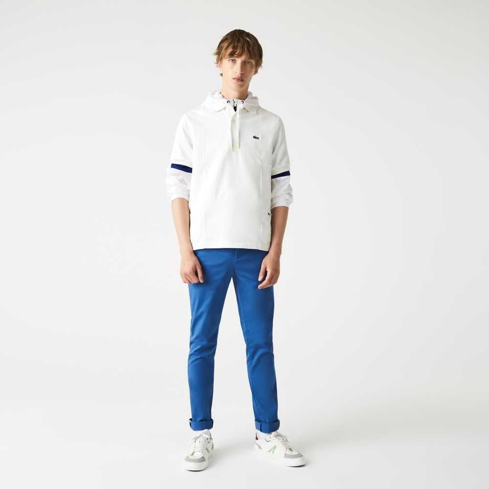 Lacoste Slim Fit Stretch Cotton Pants Blue | XQA-407362