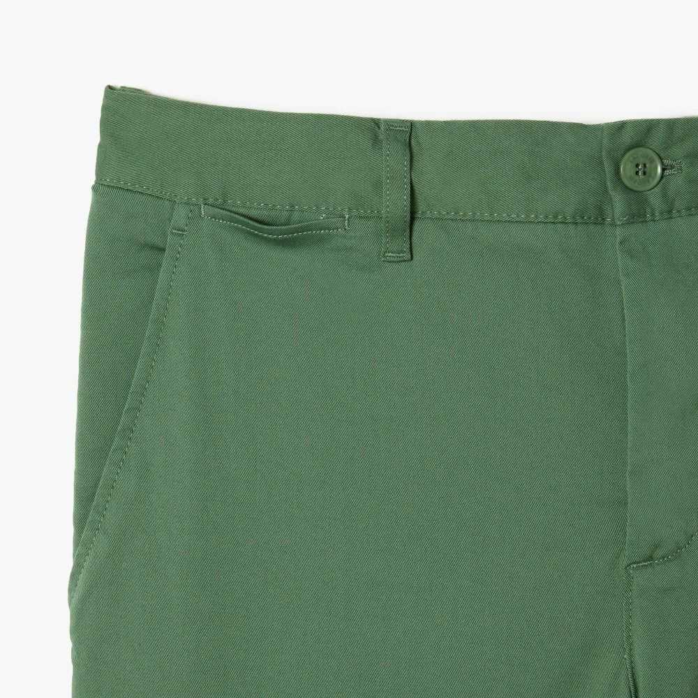 Lacoste Slim Fit Stretch Cotton Pants Khaki Green | QAH-581340