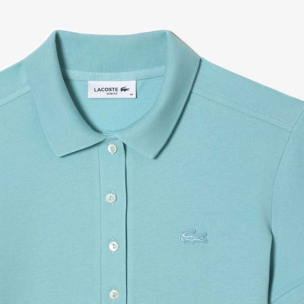 Lacoste Slim Fit Stretch Cotton Pique Polo Mint | CIG-978425