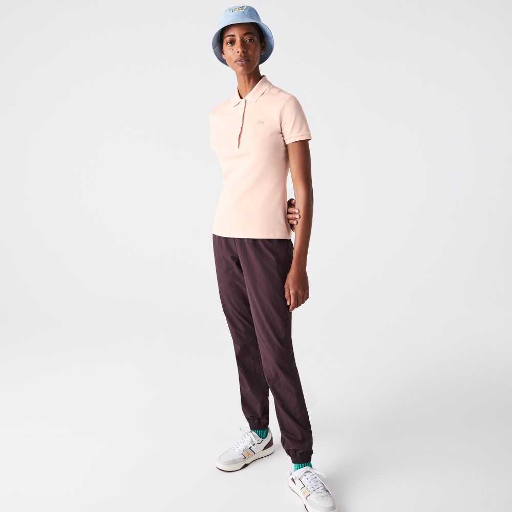 Lacoste Slim Fit Stretch Cotton Pique Polo Light Pink | EAY-172365