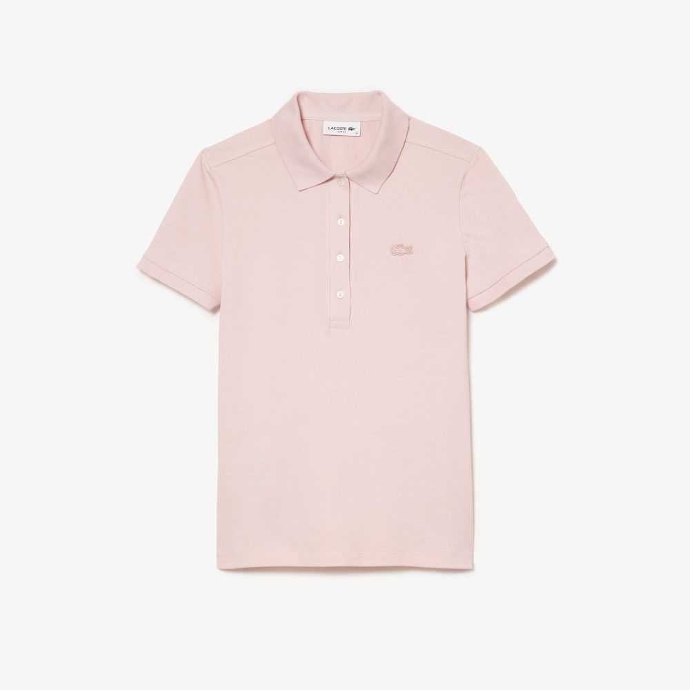 Lacoste Slim Fit Stretch Cotton Pique Polo Light Pink | EAY-172365