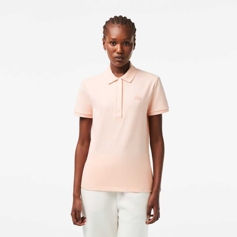 Lacoste Slim Fit Stretch Cotton Pique Polo Light Pink | EAY-172365