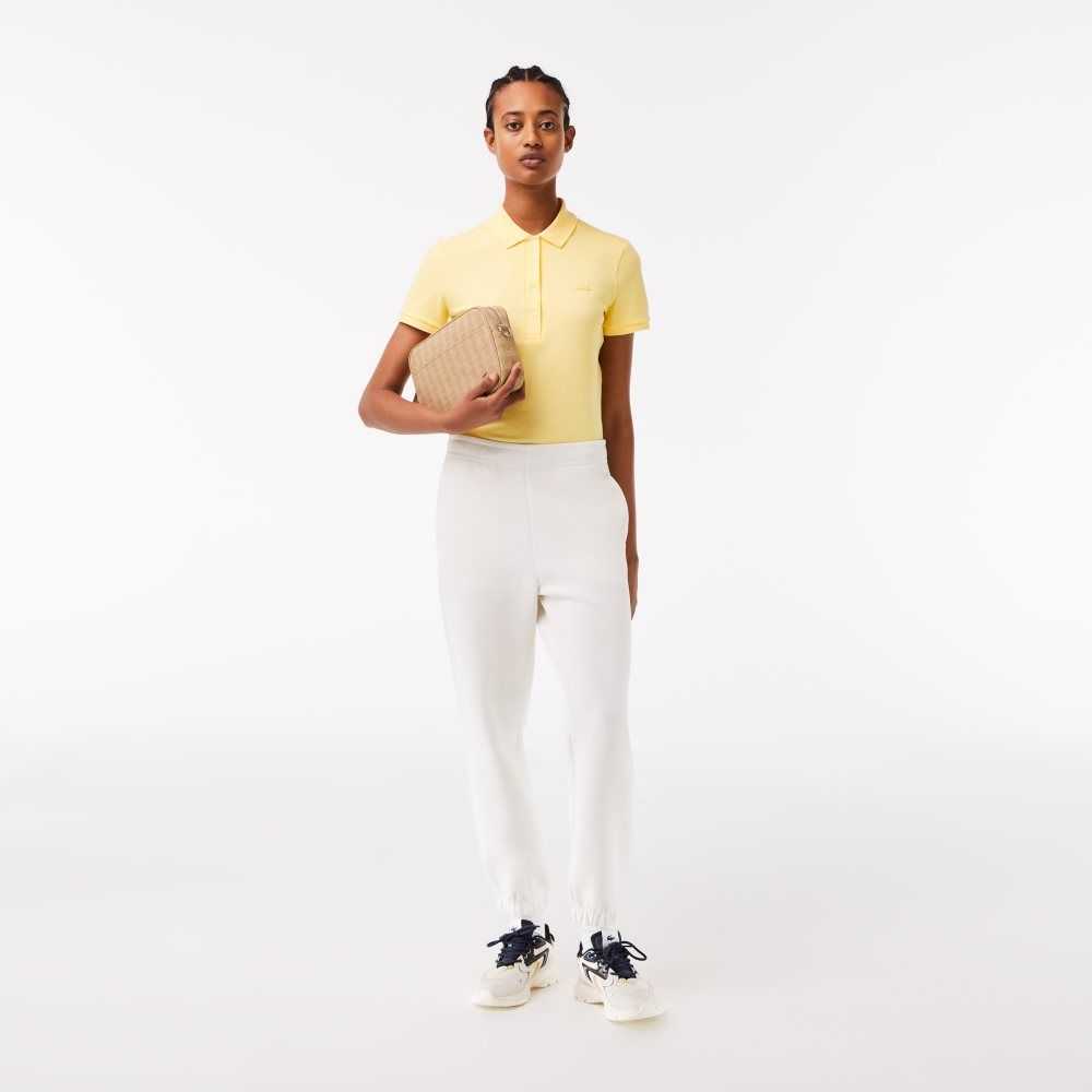 Lacoste Slim Fit Stretch Cotton Pique Polo Yellow | TZN-502387