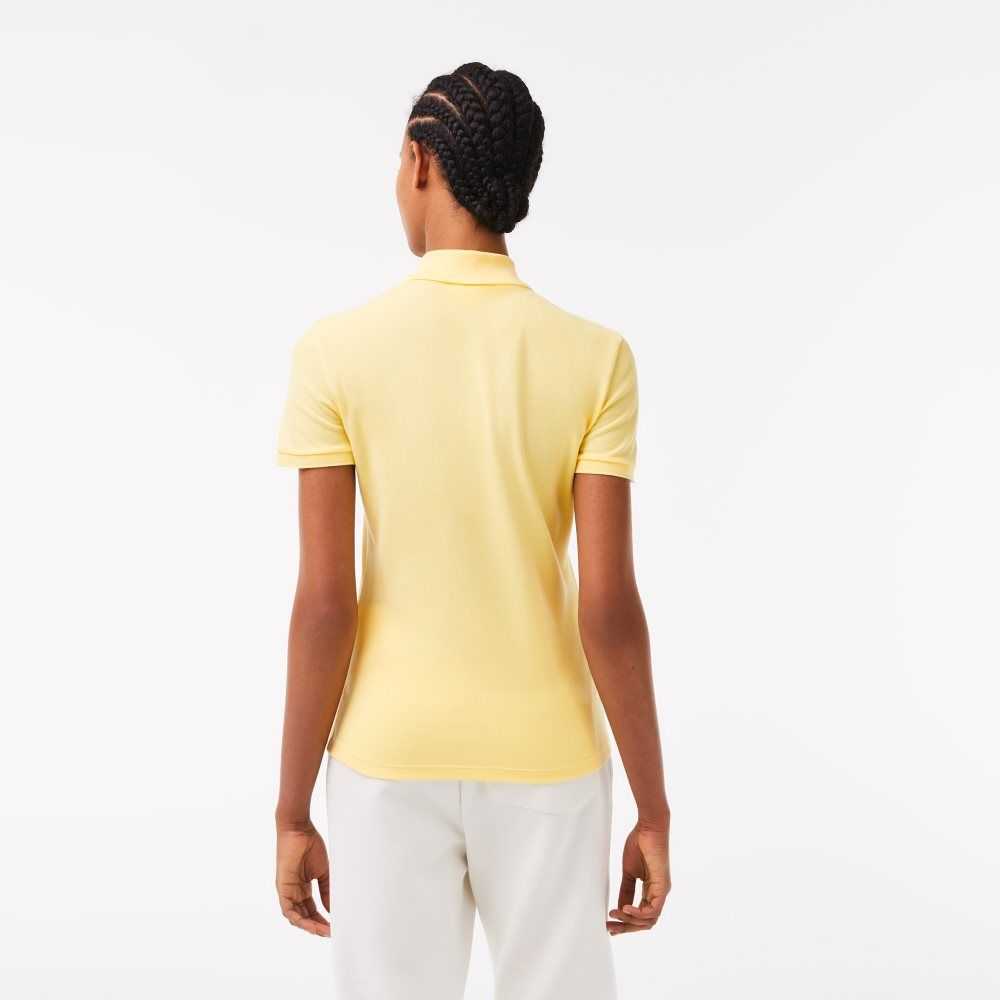 Lacoste Slim Fit Stretch Cotton Pique Polo Yellow | TZN-502387