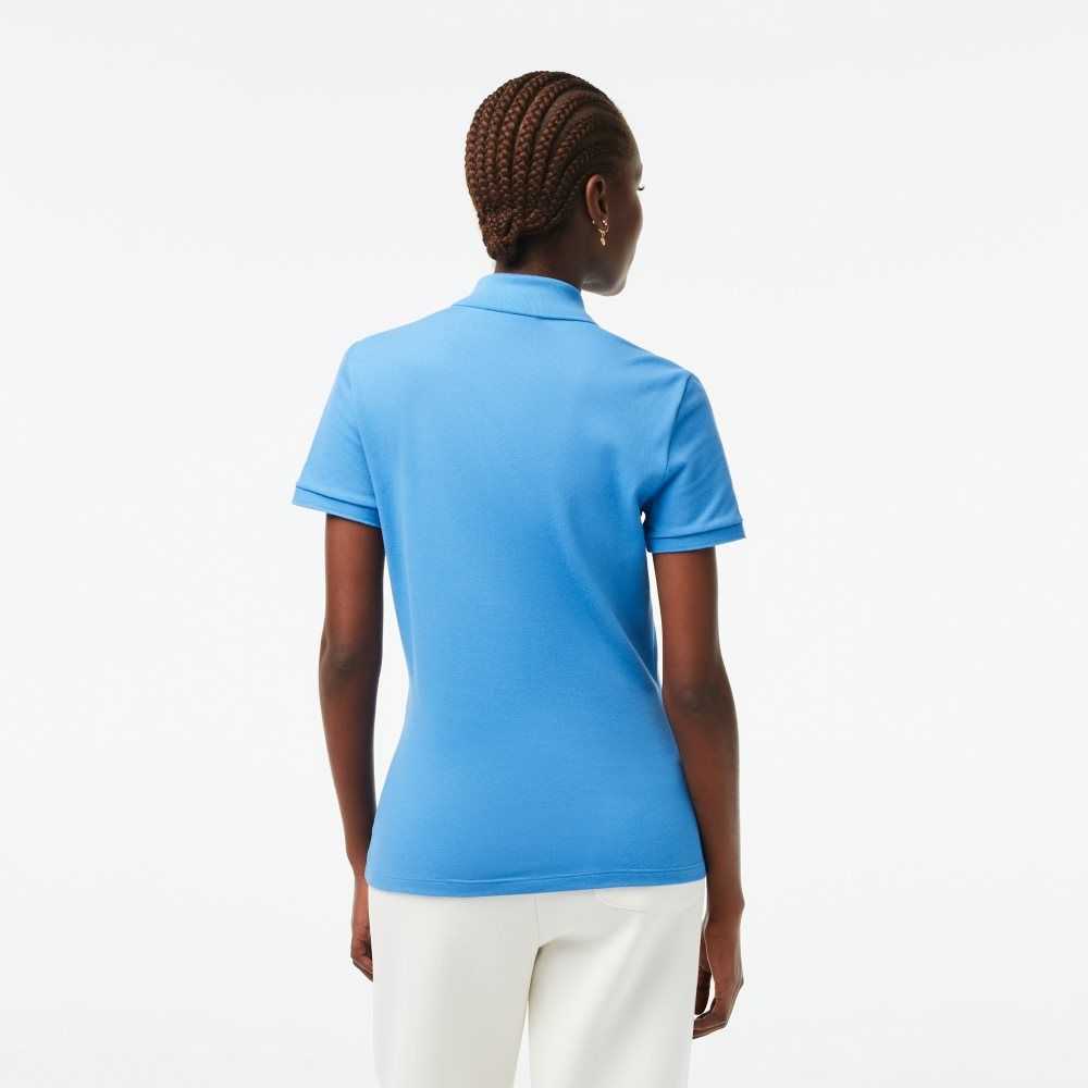 Lacoste Slim Fit Stretch Cotton Pique Polo Blue | WPT-130728