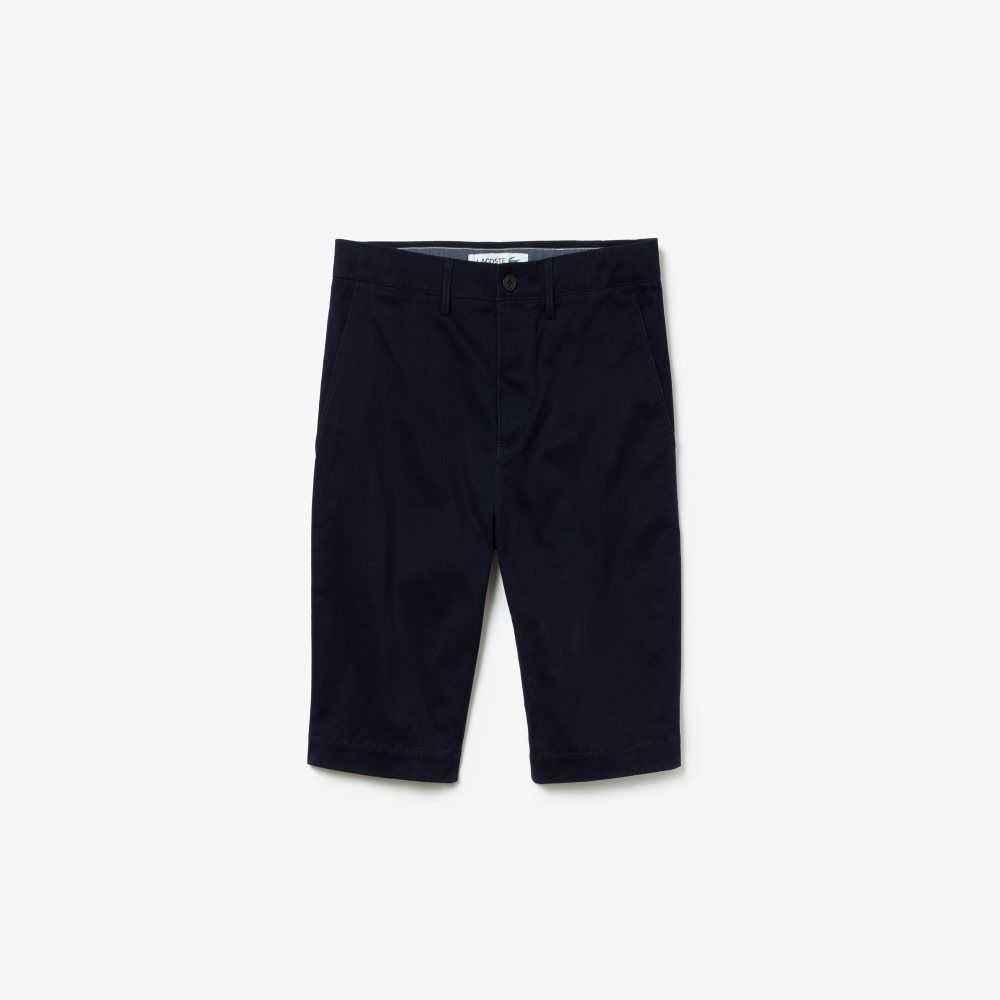 Lacoste Slim Fit Stretch Gabardine Shorts Navy Blue | IOH-605819