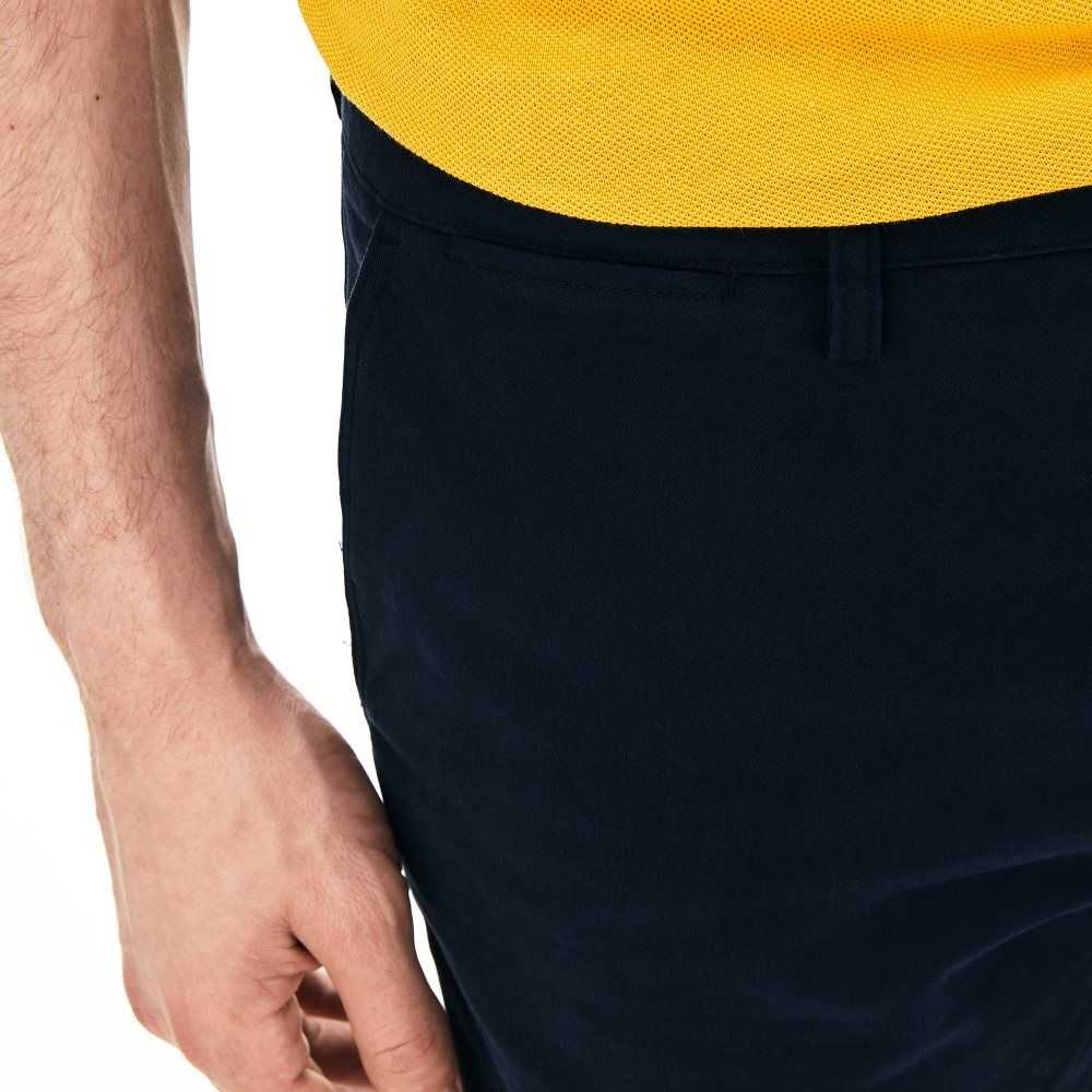 Lacoste Slim Fit Stretch Gabardine Shorts Navy Blue | IOH-605819