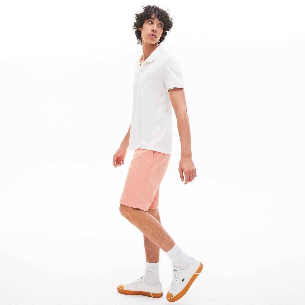 Lacoste Slim Fit Stretch Gabardine Shorts Pink | JPK-561029