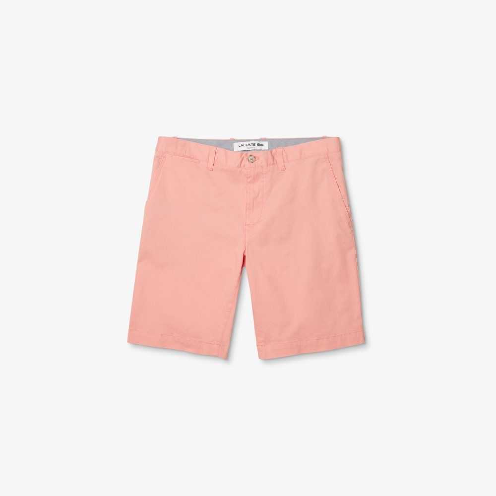 Lacoste Slim Fit Stretch Gabardine Shorts Pink | JPK-561029