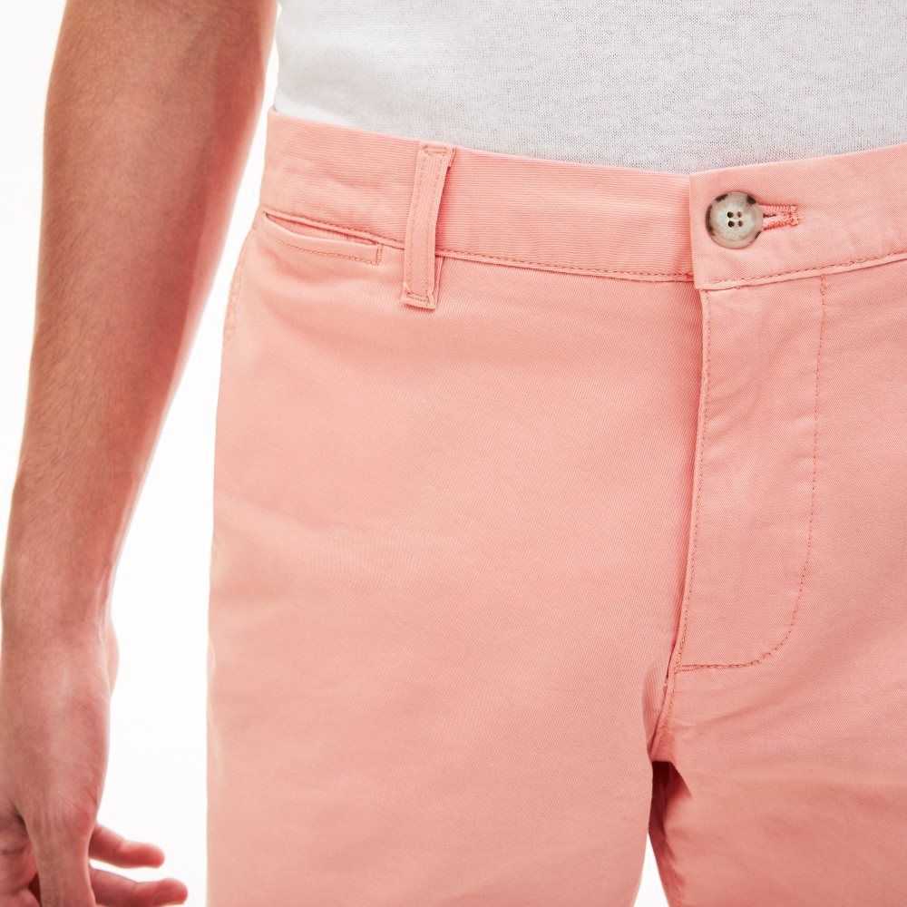 Lacoste Slim Fit Stretch Gabardine Shorts Pink | JPK-561029