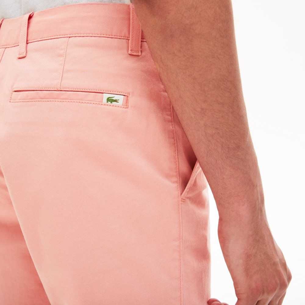 Lacoste Slim Fit Stretch Gabardine Shorts Pink | JPK-561029