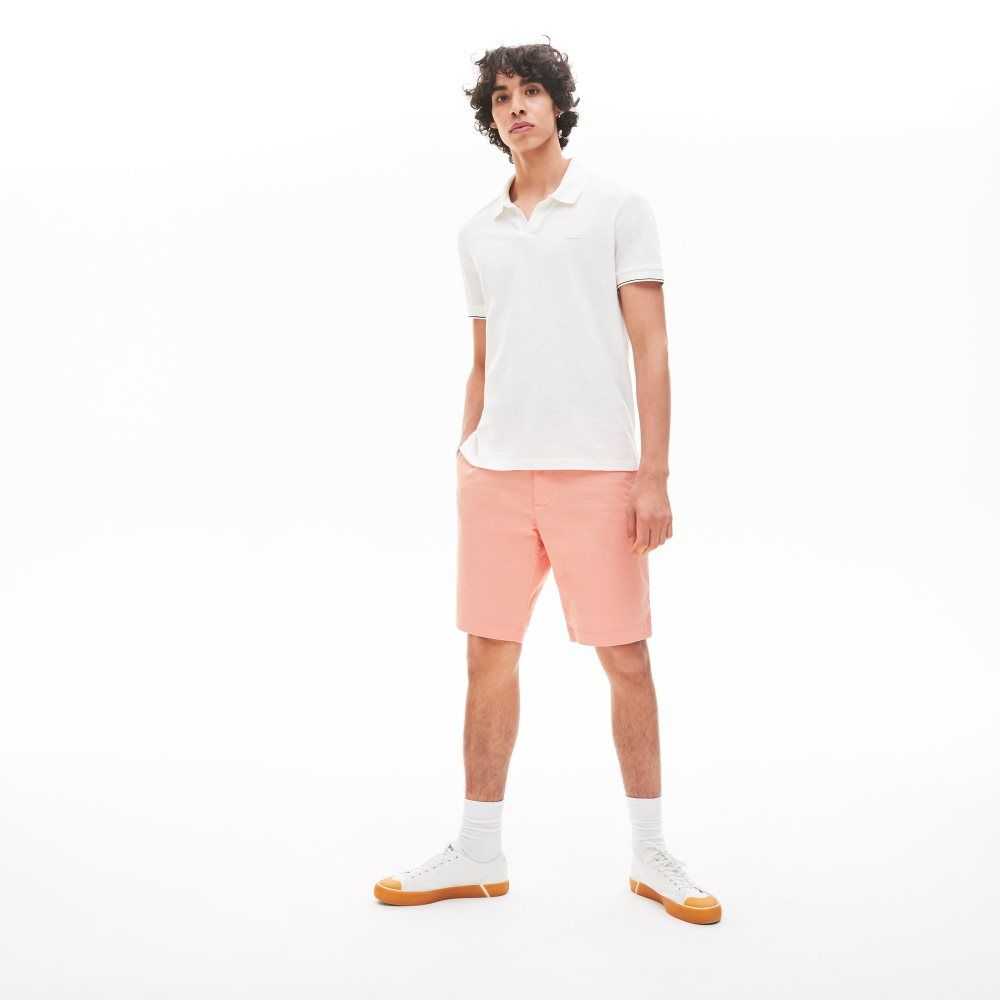 Lacoste Slim Fit Stretch Gabardine Shorts Pink | JPK-561029