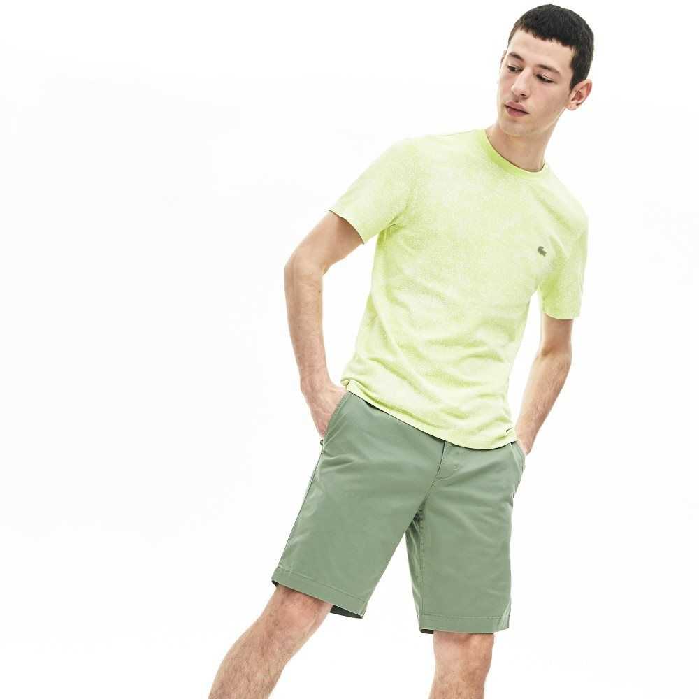 Lacoste Slim Fit Stretch Gabardine Shorts Green | LWO-420569